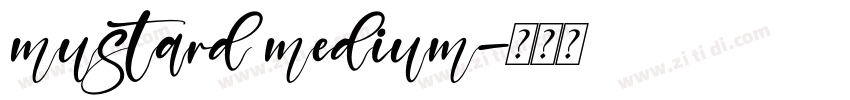 mustard medium字体转换